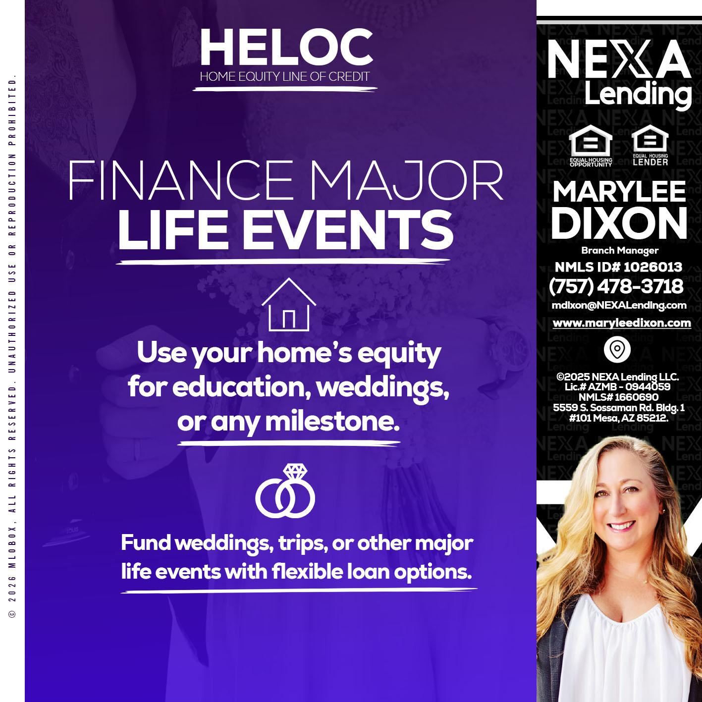 HELOC - Marylee Dixon -Branch Manager