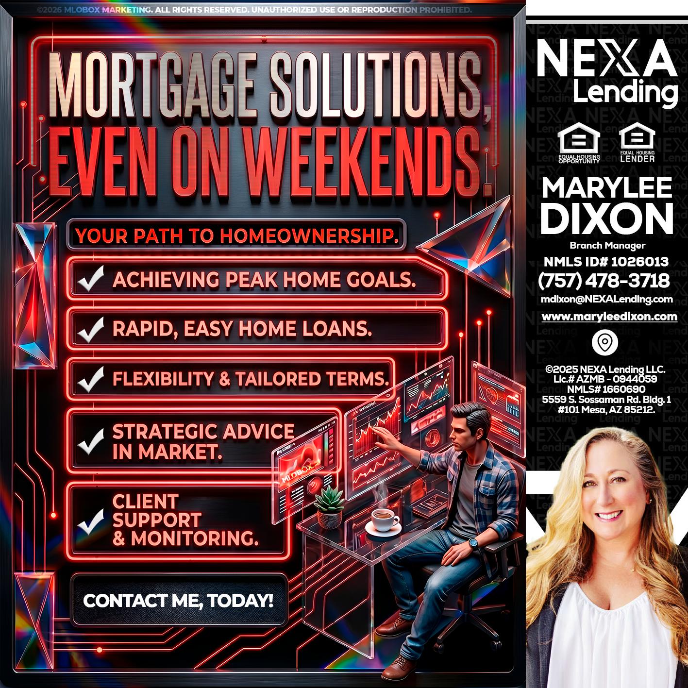 WEEKEND SOLUTIONS - Marylee Dixon -Branch Manager