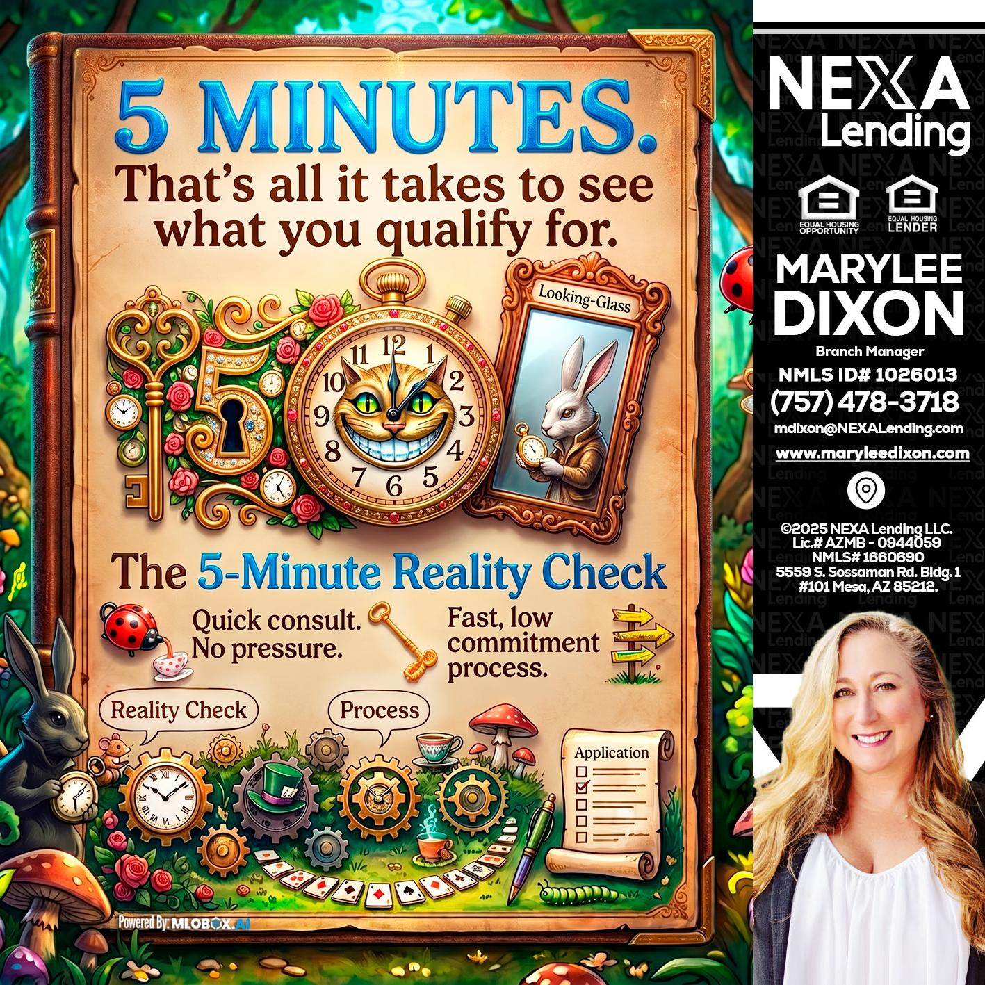 Reality Check! - Marylee Dixon -Branch Manager