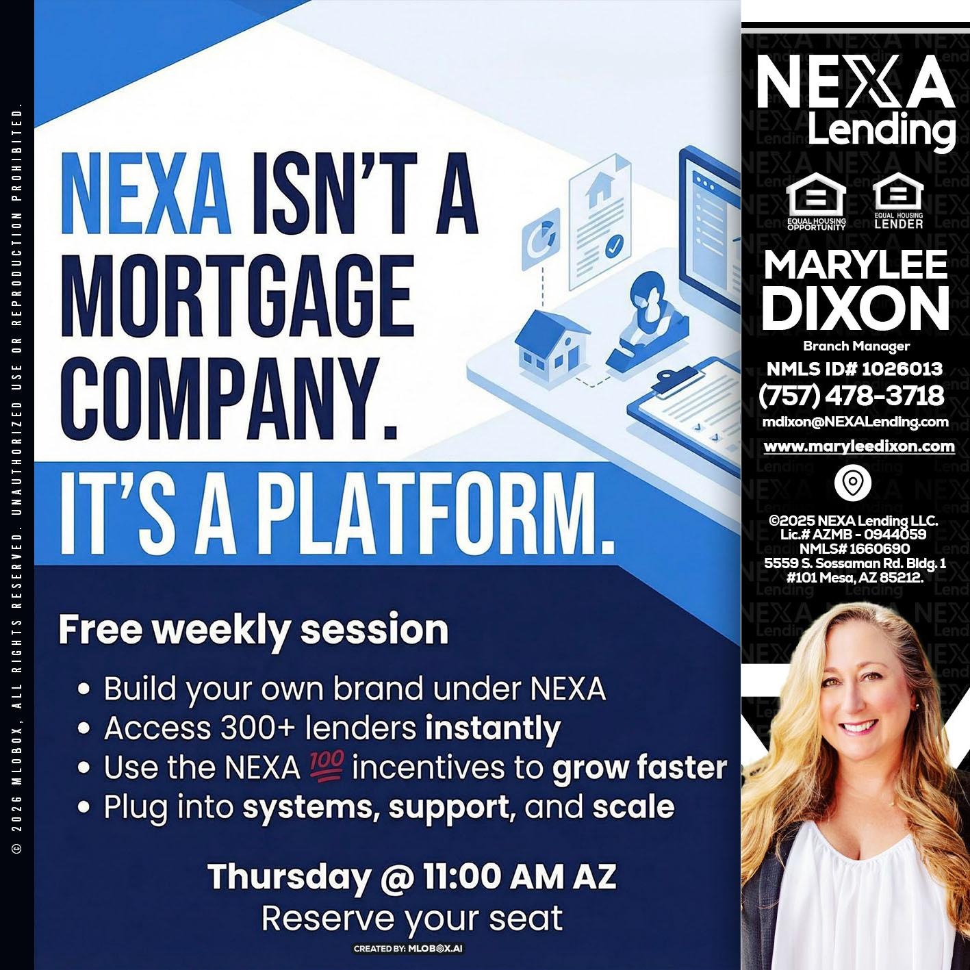 NEXA ISNT - Marylee Dixon -Branch Manager