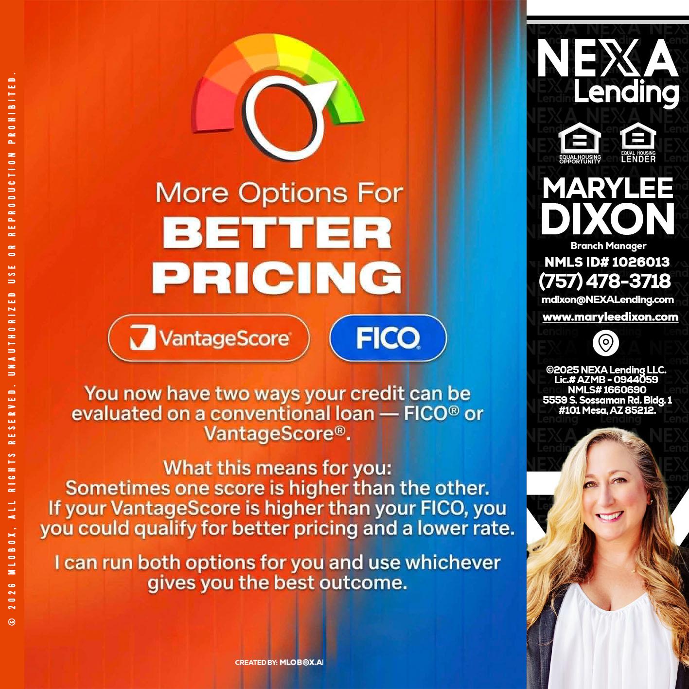 BETTER PRICING - Marylee Dixon -Branch Manager