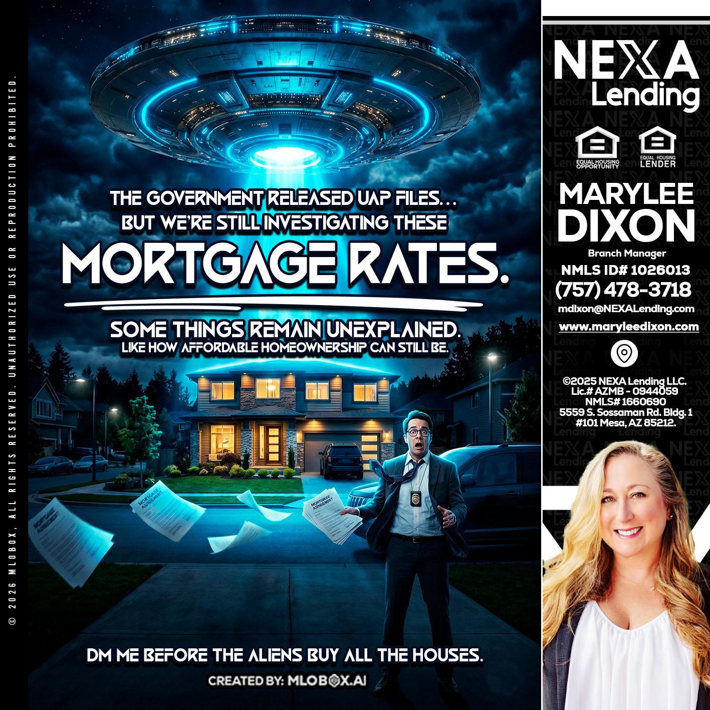 MORTGAGE RATES - Marylee Dixon -Branch Manager