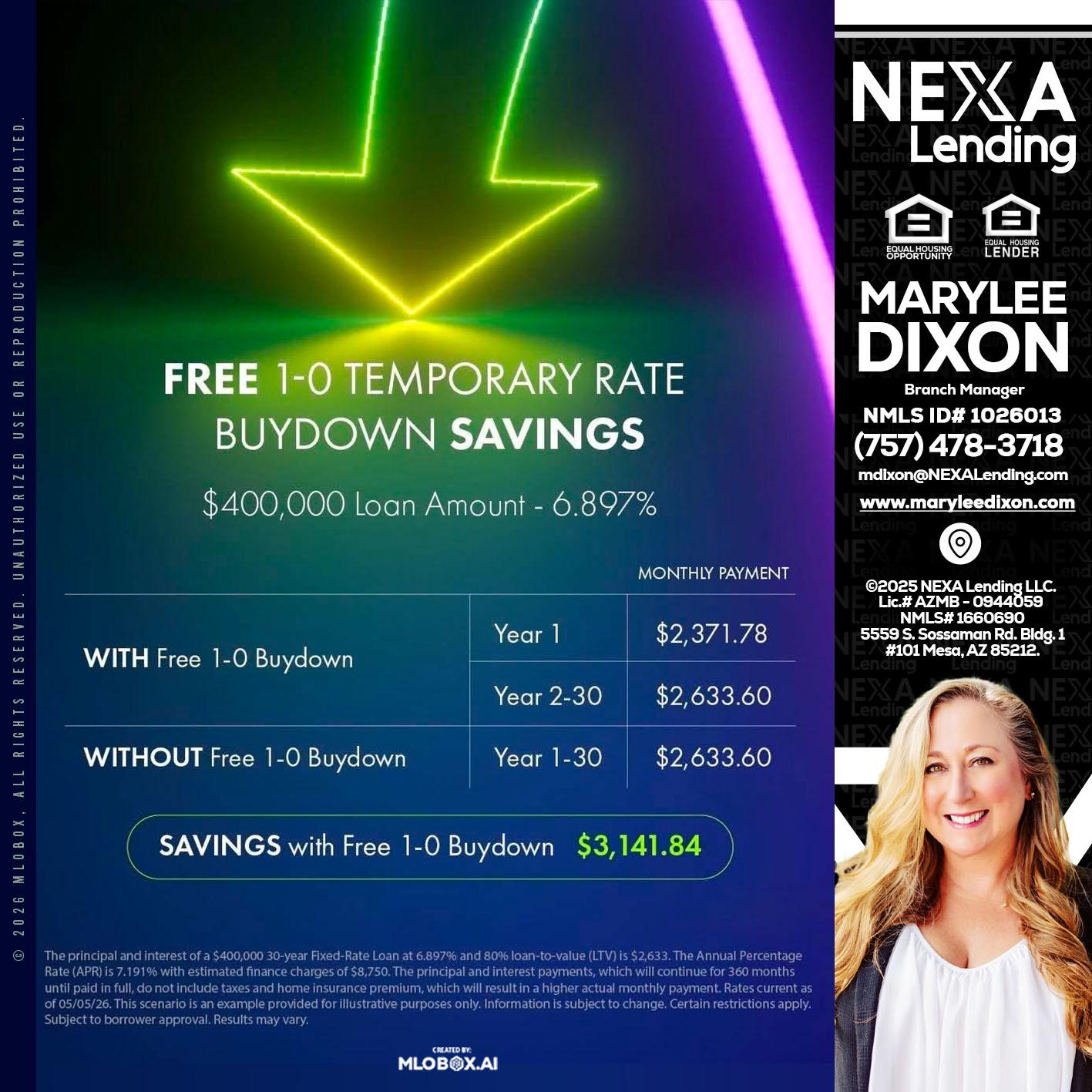 BUYDOWN - Marylee Dixon -Branch Manager