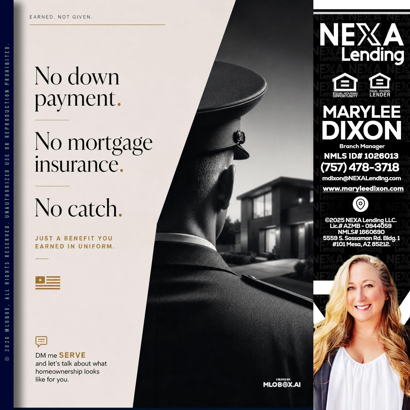 NO DOWN PAYMENT - Marylee Dixon -Branch Manager