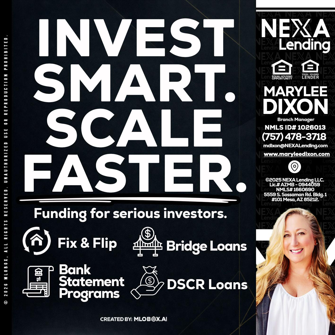INVEST SMART - Marylee Dixon -Branch Manager