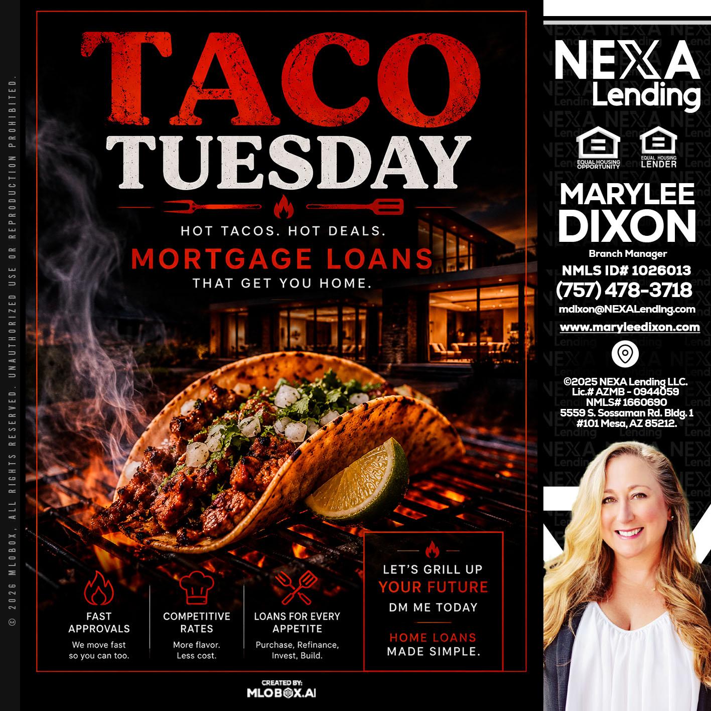 TACO TUESDAY - Marylee Dixon -Branch Manager