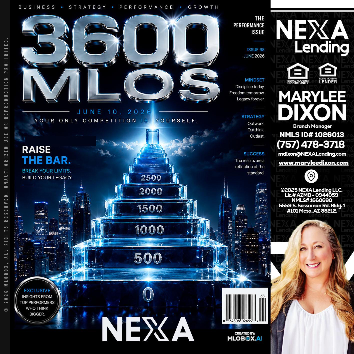 3600 MLOs - Marylee Dixon -Branch Manager