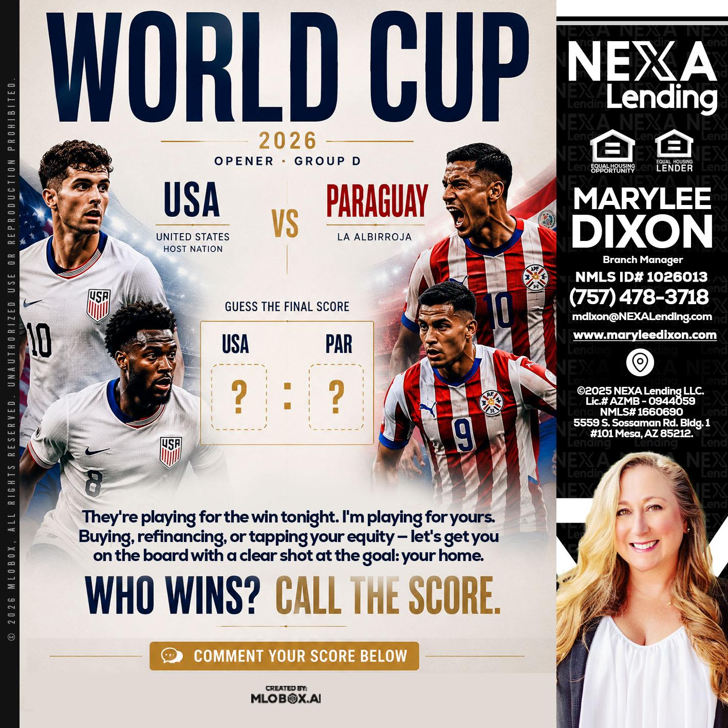 WORLD CUP 2026 - Marylee Dixon -Branch Manager