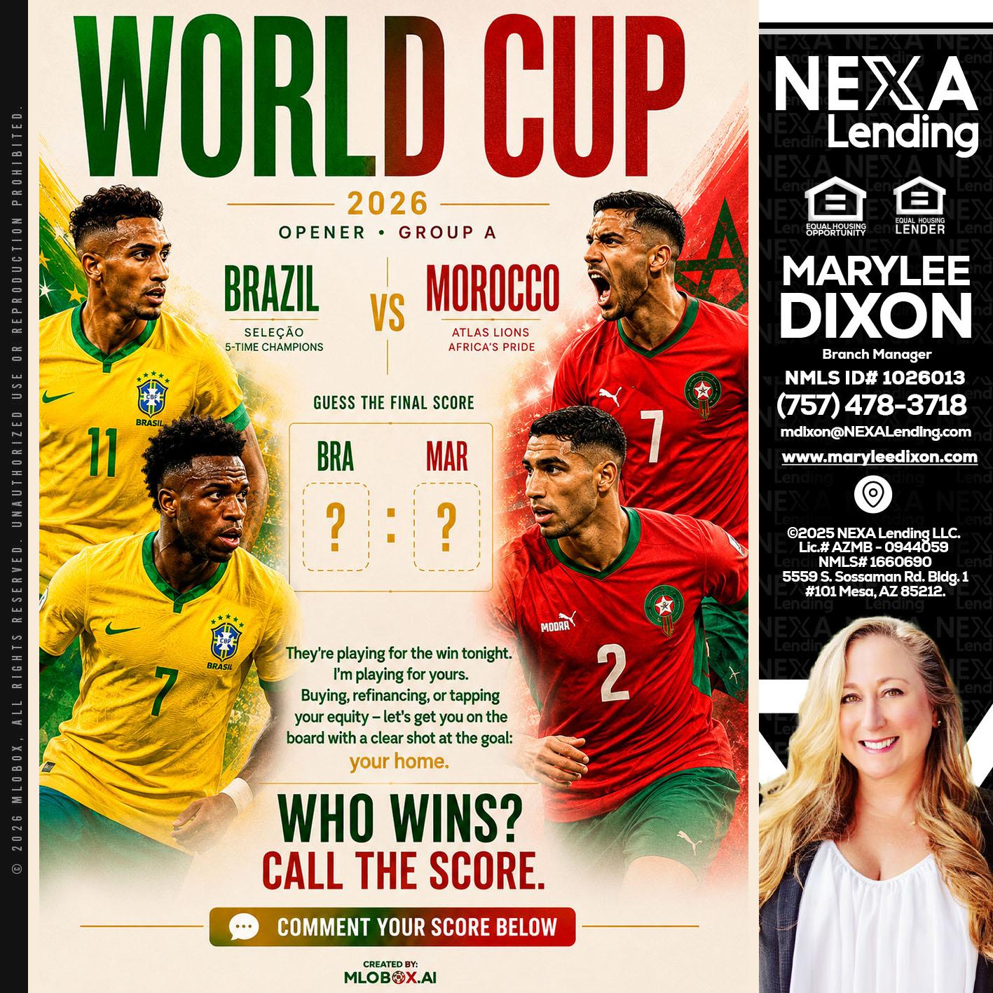 WORLD CUP - Marylee Dixon -Branch Manager