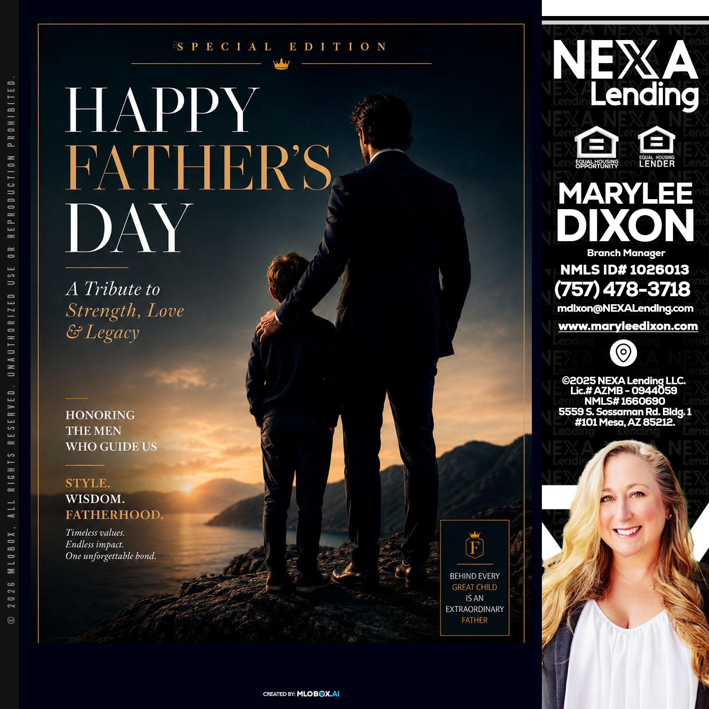 HAPPY FATHERS DAY - Marylee Dixon -Branch Manager
