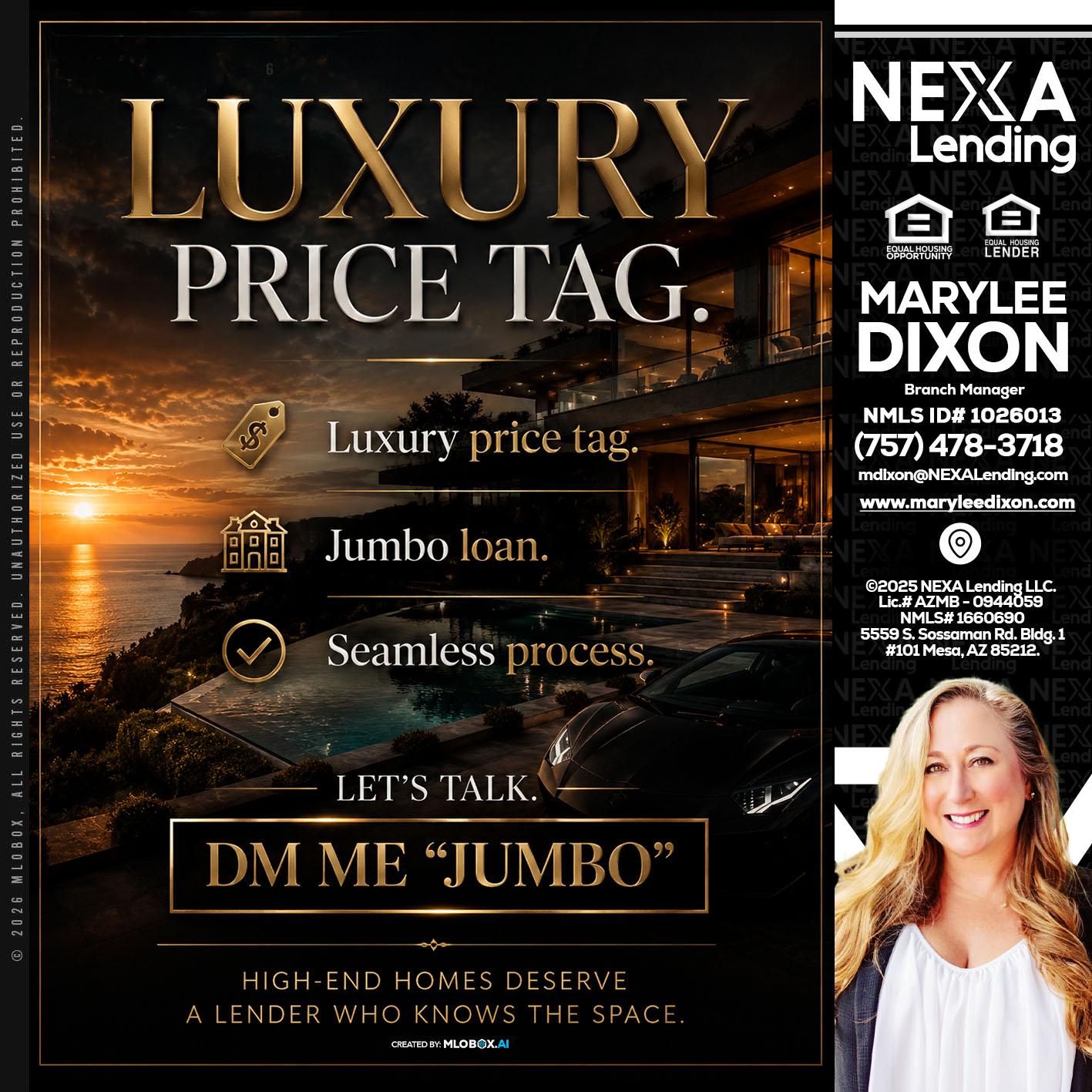 LUXURY PRICE - Marylee Dixon -Branch Manager