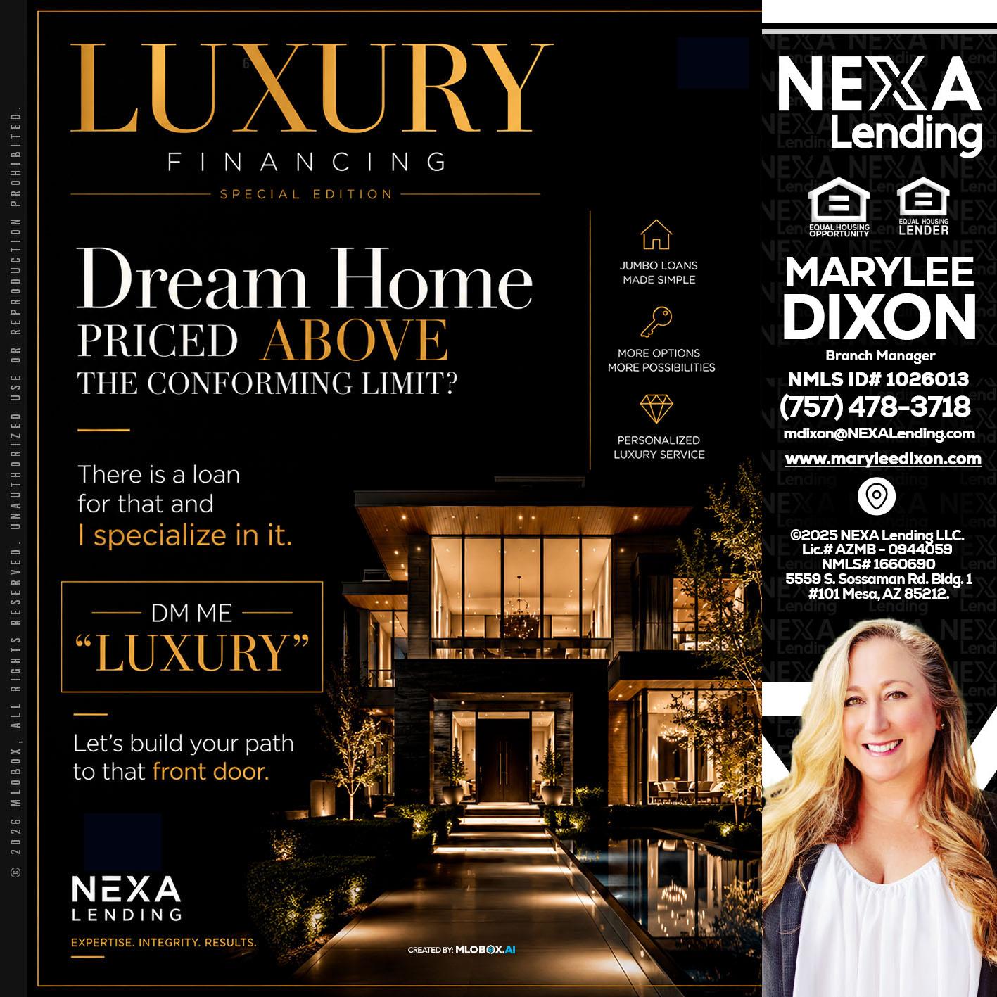 LUXURY - Marylee Dixon -Branch Manager