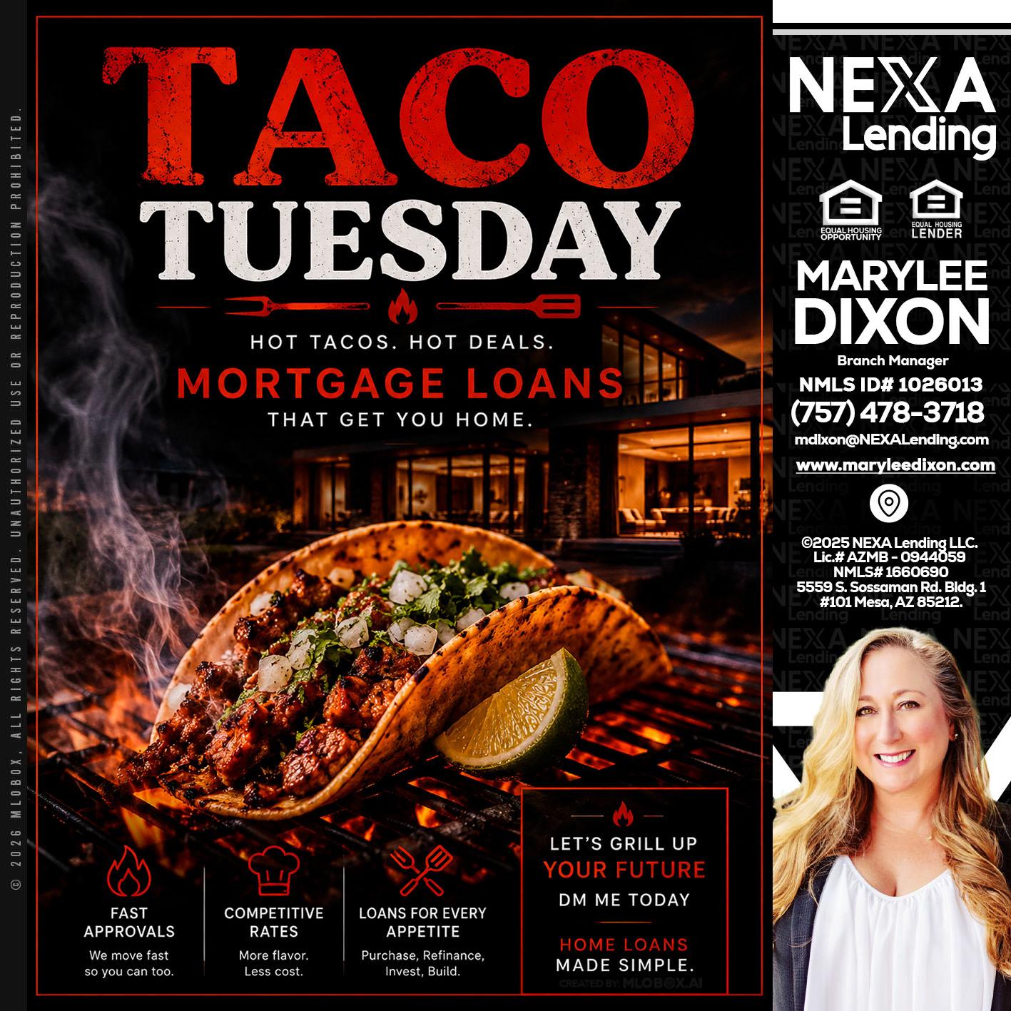 TACO TUESDAY - Marylee Dixon -Branch Manager