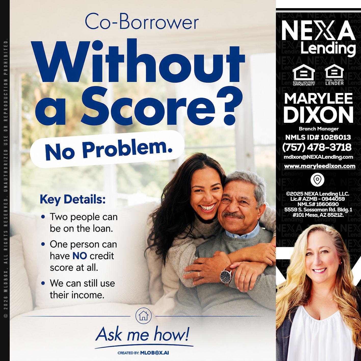 WITHOUT SCORE? - Marylee Dixon -Branch Manager