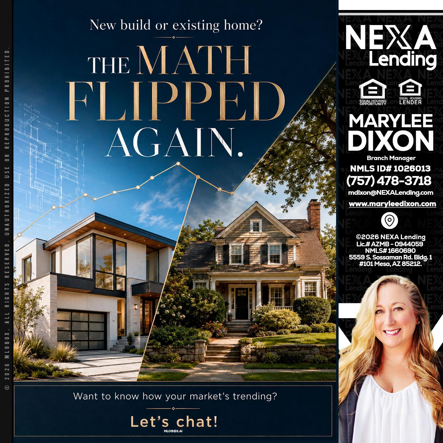 THE MATH FLIPED - Marylee Dixon -Branch Manager