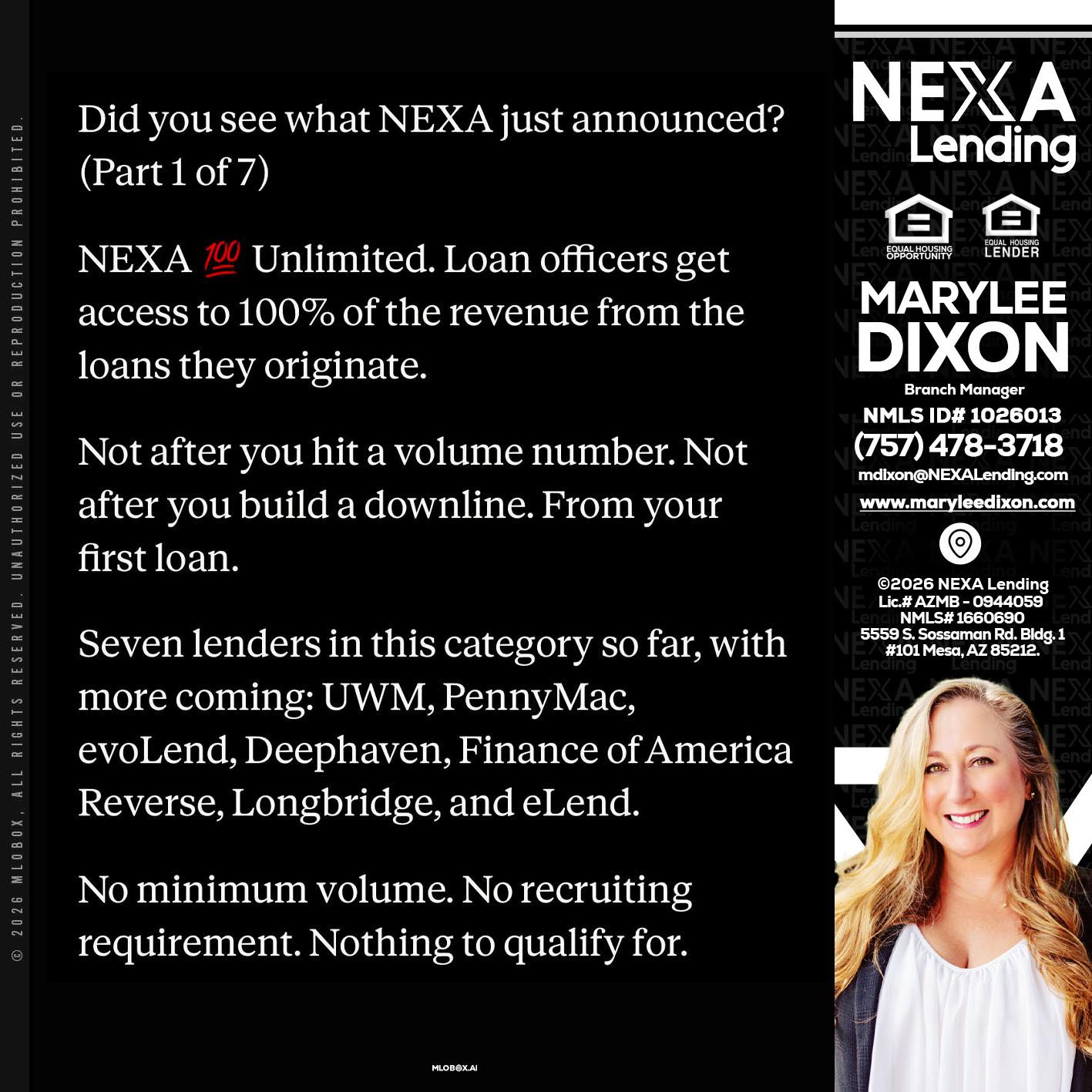 DID YOU KNOW - Marylee Dixon -Branch Manager